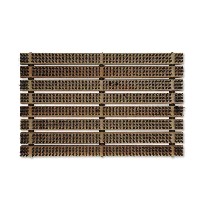 Slatted Wooden Doormat with Bristles2 - Duck Barn Interiors