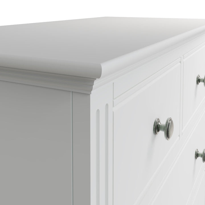 Snowdrop White Painted 2 Over 3 Chest of Drawers - Duck Barn Interiors