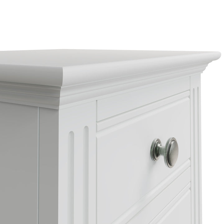 Snowdrop White Painted 3 Drawer Bedside Cabinet9 - Duck Barn Interiors