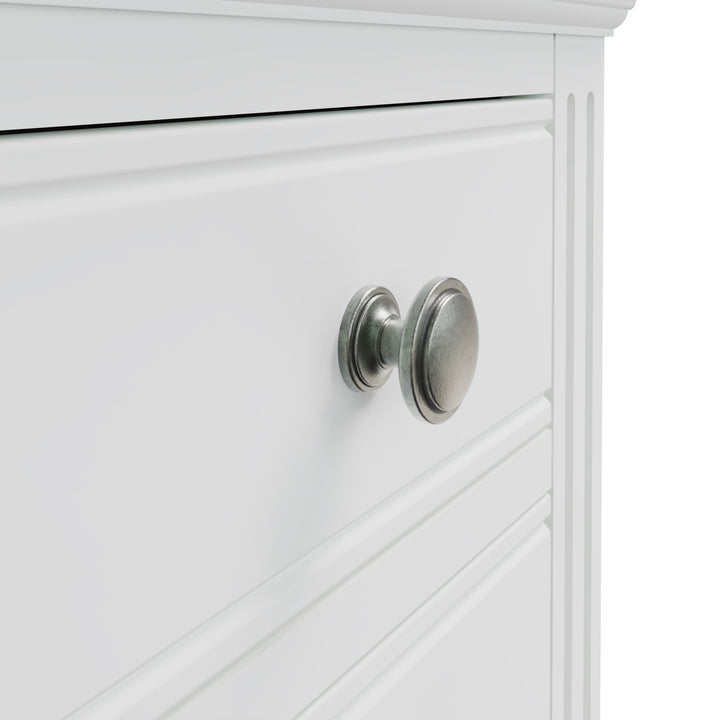 Snowdrop White Painted 3 Drawer Bedside Cabinet8 - Duck Barn Interiors