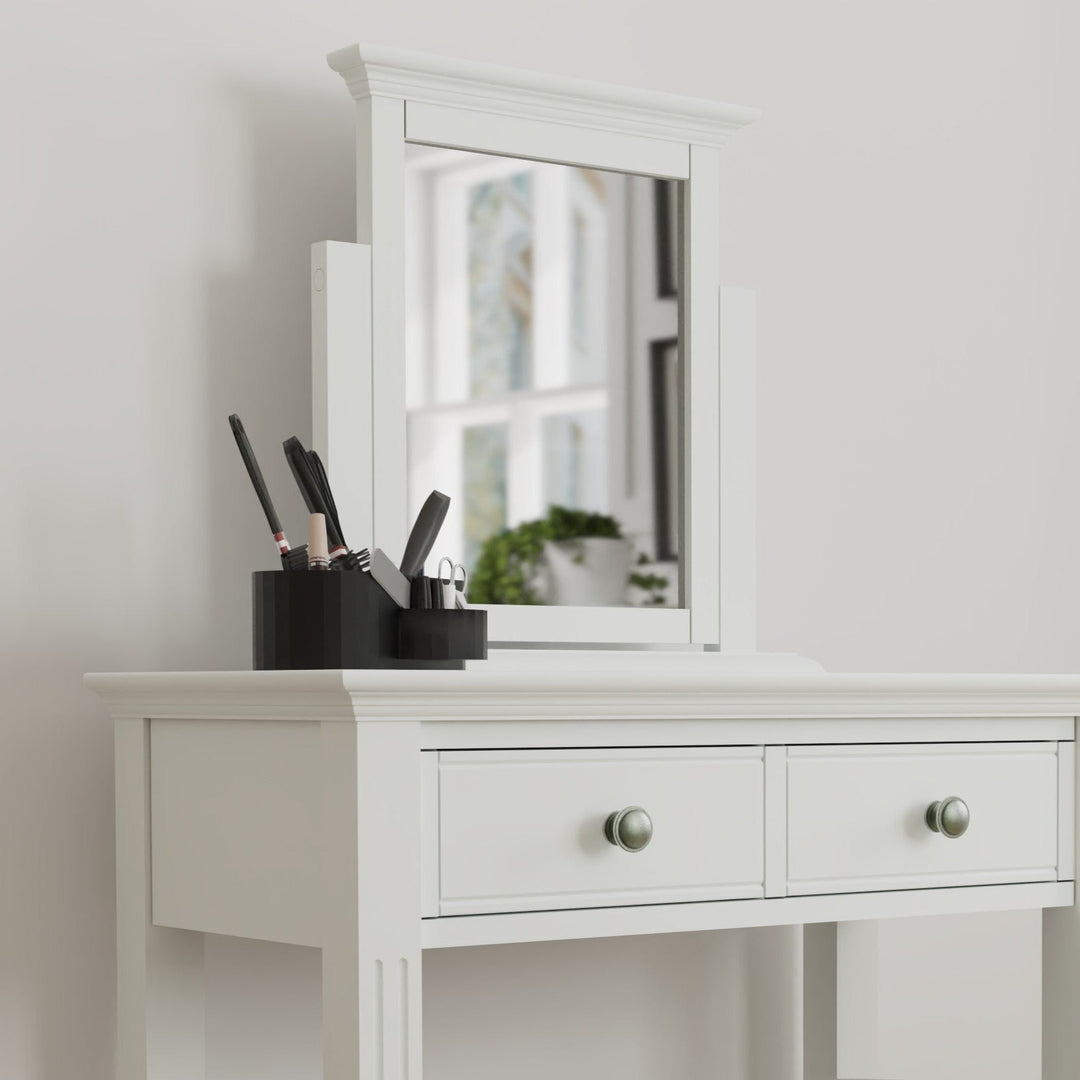 Snowdrop White Painted Dressing Table Mirror1 - Duck Barn Interiors