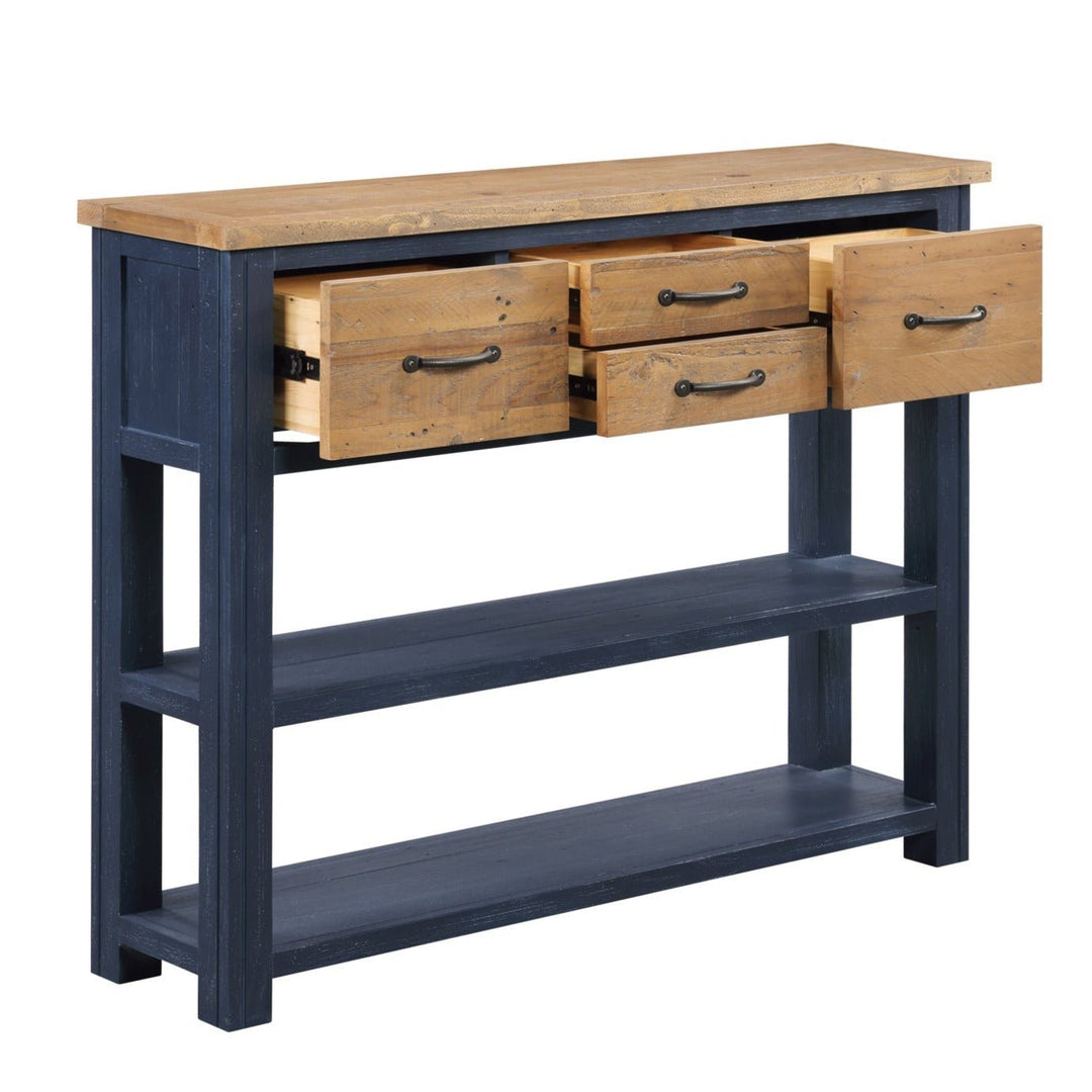 Splash of Blue Console Table with Storage2 - Duck Barn Interiors