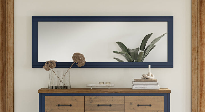 Splash of Blue Extra Long Wall Mirror6 - Duck Barn Interiors