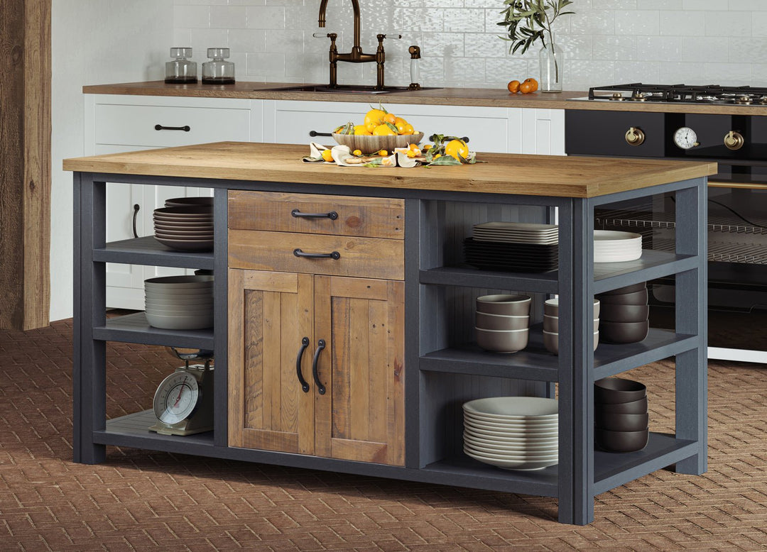 Splash of Blue Kitchen Island5 - Duck Barn Interiors