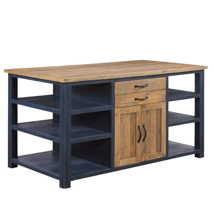 Splash of Blue Kitchen Island2 - Duck Barn Interiors