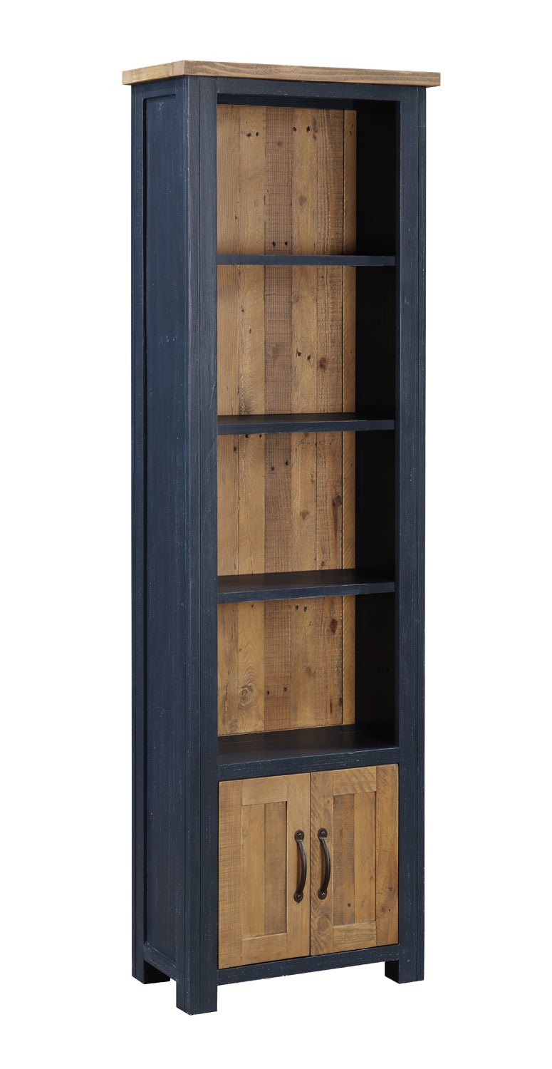 Splash of Blue Narrow Bookcase3 - Duck Barn Interiors