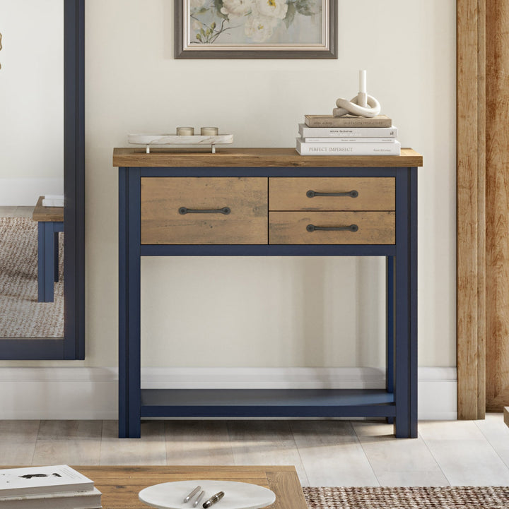 Splash of Blue Small Console Table - Duck Barn Interiors