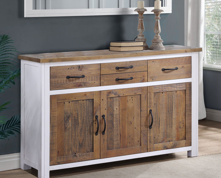 Splash of White 3 Door Sideboard1 - Duck Barn Interiors