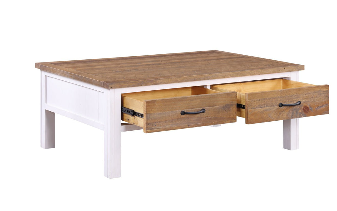 Splash of White Coffee Table With Four Drawers5 - Duck Barn Interiors