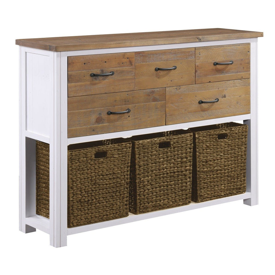 Splash of White Console Table with Drawers2 - Duck Barn Interiors