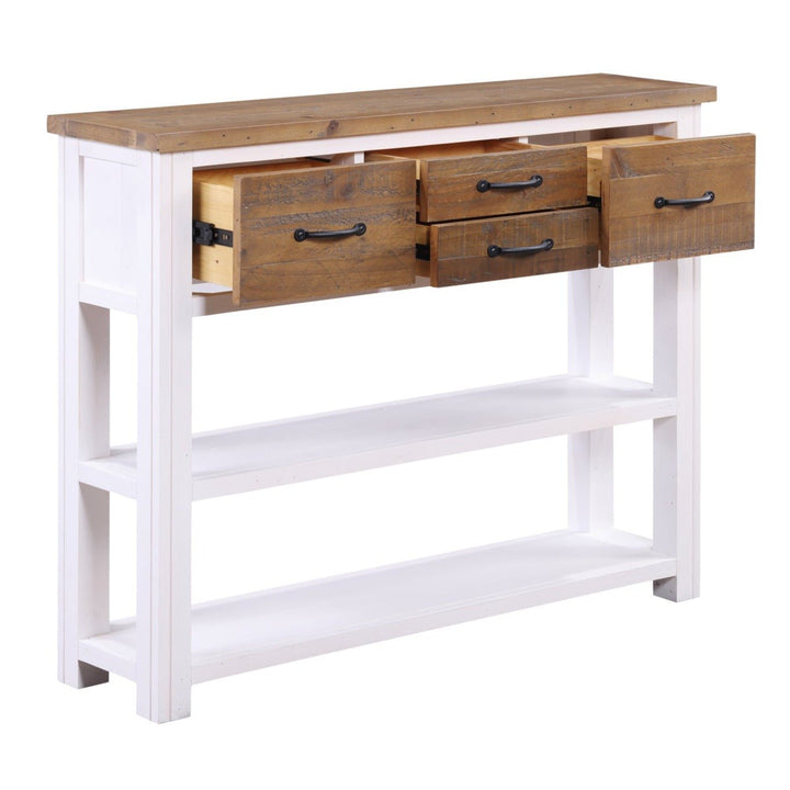 Splash of White Console Table with Storage3 - Duck Barn Interiors