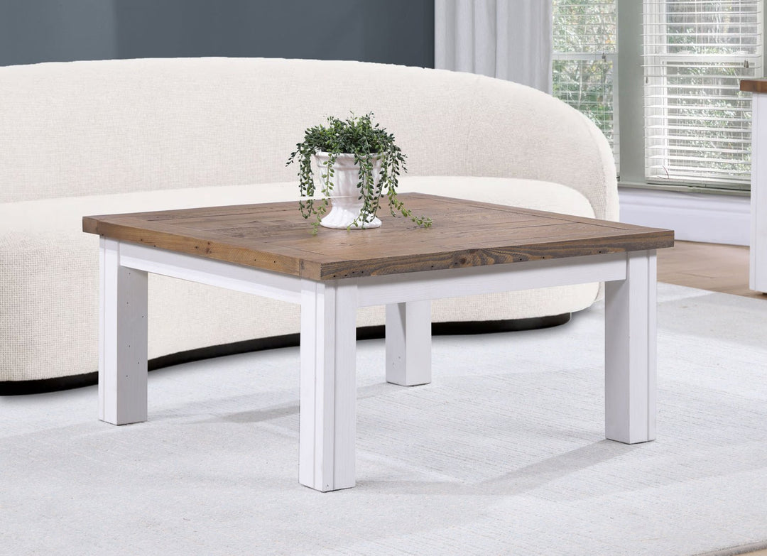 Splash of White Low Square Coffee Table3 - Duck Barn Interiors