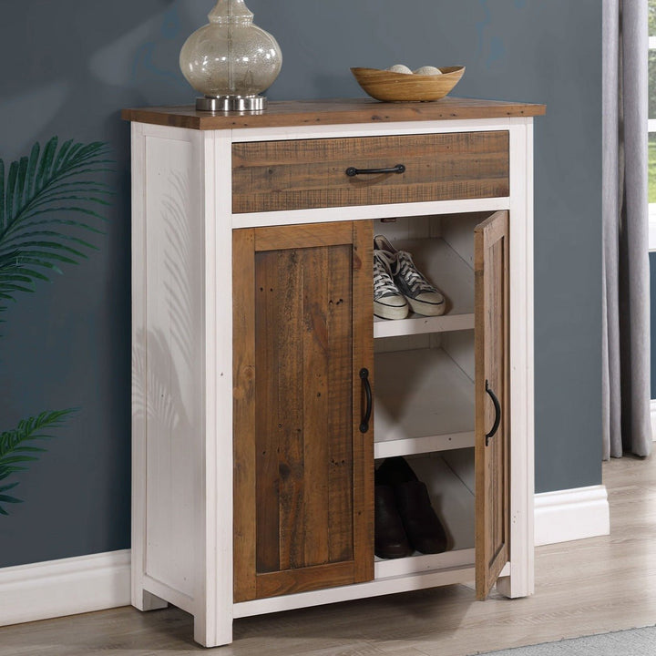 Splash of White Shoe Storage Cupboard With Drawer1 - Duck Barn Interiors