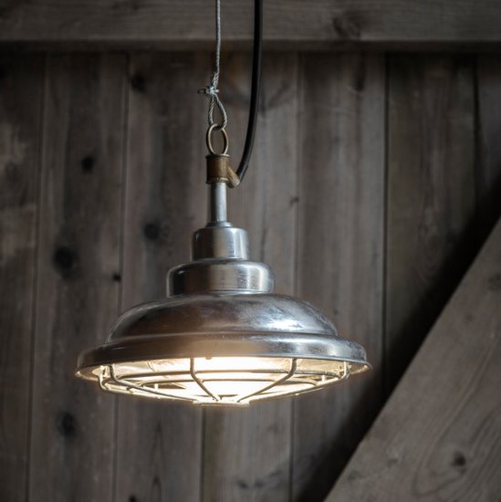 St Ives Mariner Outdoor Pendant Light - Galvanised Steel1 - Duck Barn Interiors