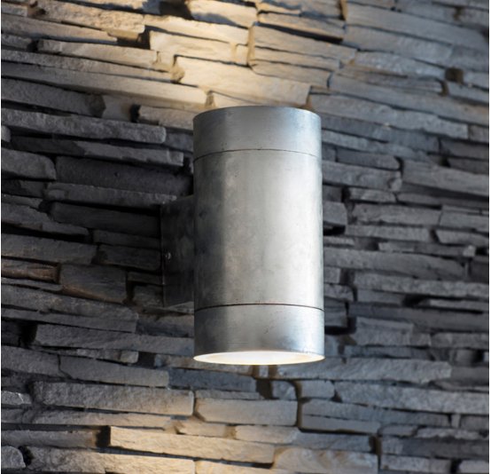 St Ives Up & Down Galvanised Steel Light - Large - Duck Barn Interiors