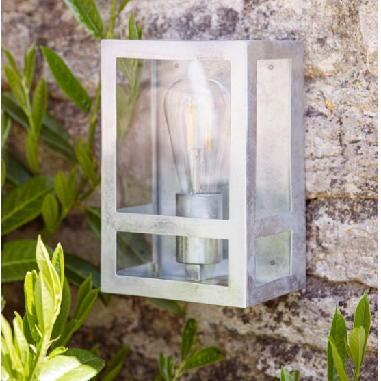 St Ives Wall Lantern - Galvanised Steel - Duck Barn Interiors