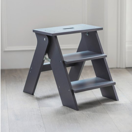 Step Stool in Charcoal - Birch Plywood1 - Duck Barn Interiors