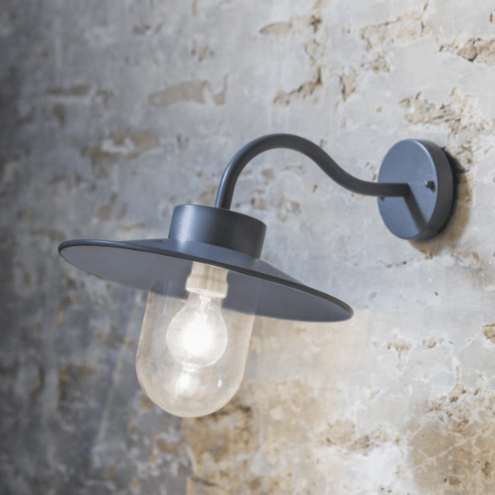 Swan Neck Light in Charcoal - Steel - Duck Barn Interiors