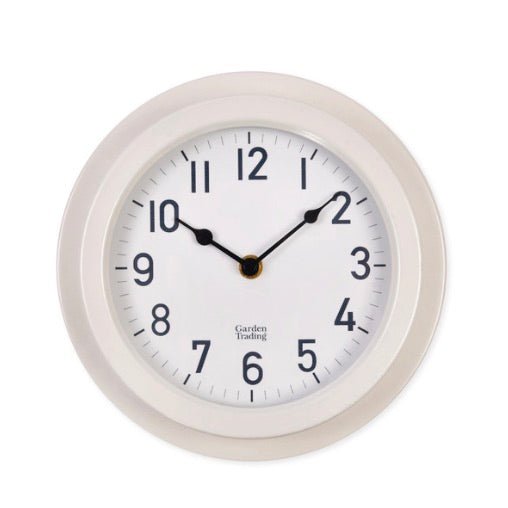 Tenby Outdoor Clock (22cm) - Lily White2 - Duck Barn Interiors