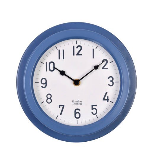 Tenby Outdoor Clock (22cm) - Lulworth Blue - Duck Barn Interiors