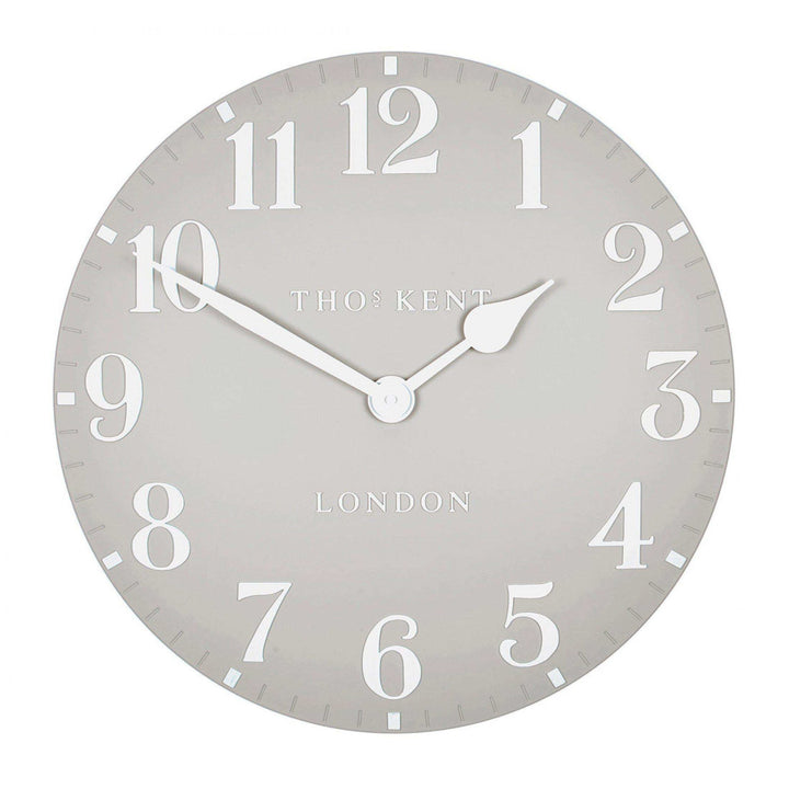 Thomas Kent Arabic Dove Grey Wall Clock (50cm/20")2 - Duck Barn Interiors