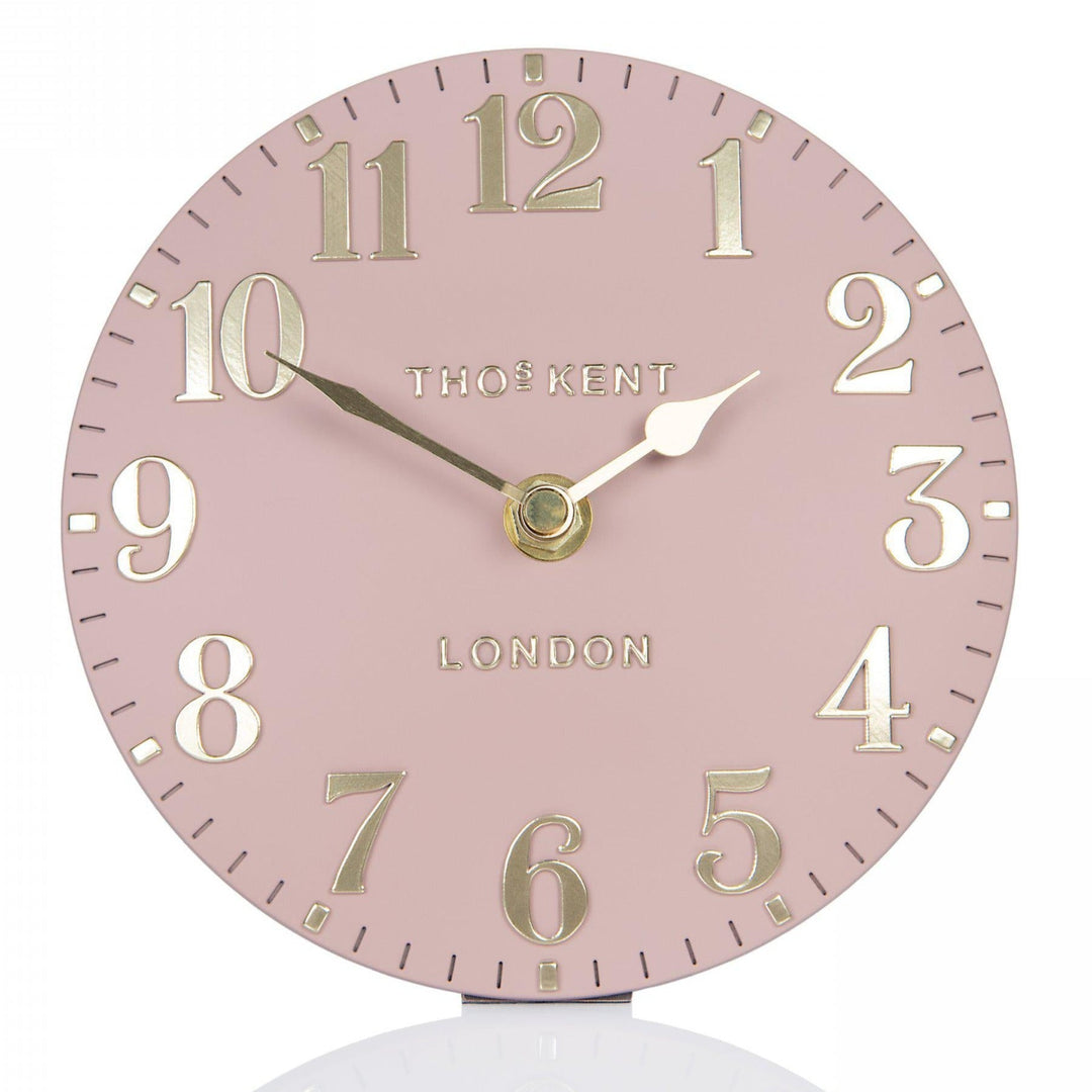 Thomas Kent Arabic Mantel Clock - Blush Pink (15cm/6")3 - Duck Barn Interiors