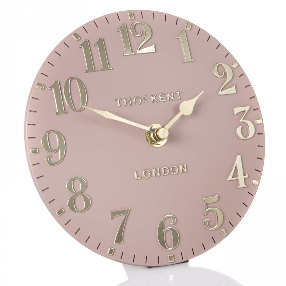 Thomas Kent Arabic Mantel Clock - Blush Pink (15cm/6") - Duck Barn Interiors