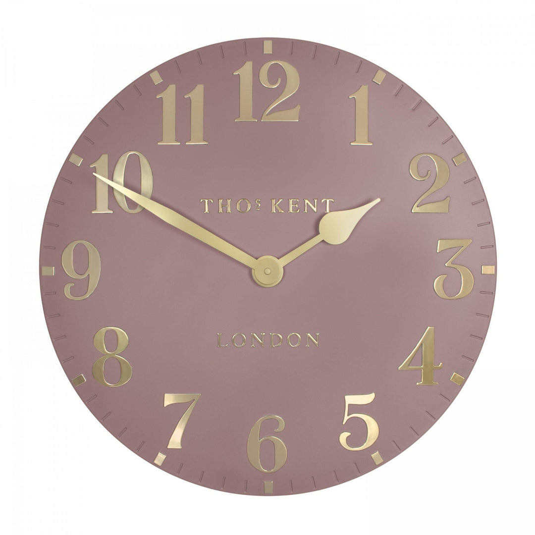 Thomas Kent Arabic Wall Clock - Blush Pink (30cm/12")3 - Duck Barn Interiors