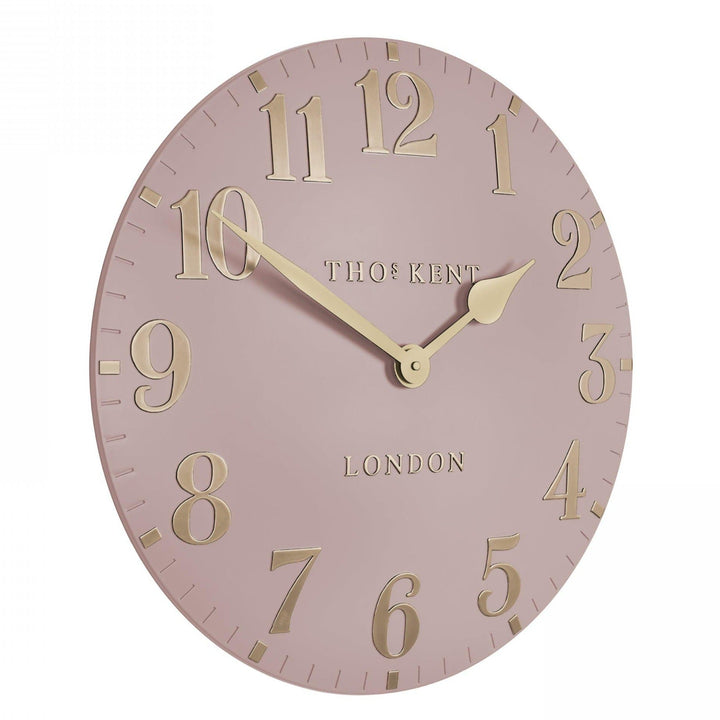 Thomas Kent Arabic Wall Clock - Blush Pink (30cm/12")2 - Duck Barn Interiors