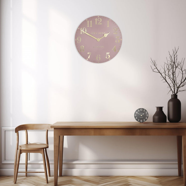 Thomas Kent Arabic Wall Clock - Blush Pink (50cm/20")1 - Duck Barn Interiors