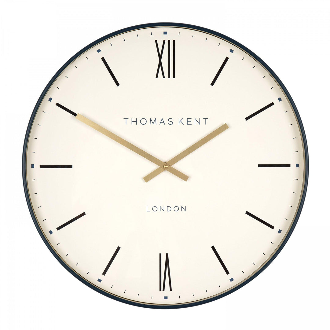 Thomas Kent Arlington Wall Clock (50cm/20") - Navy - Duck Barn Interiors