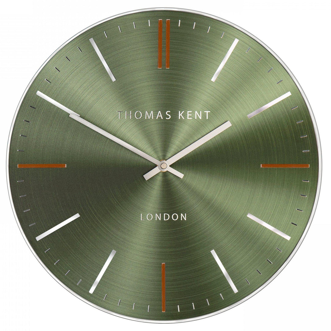 Thomas Kent Bistro Wall Clock - Emerald 35cm3 - Duck Barn Interiors