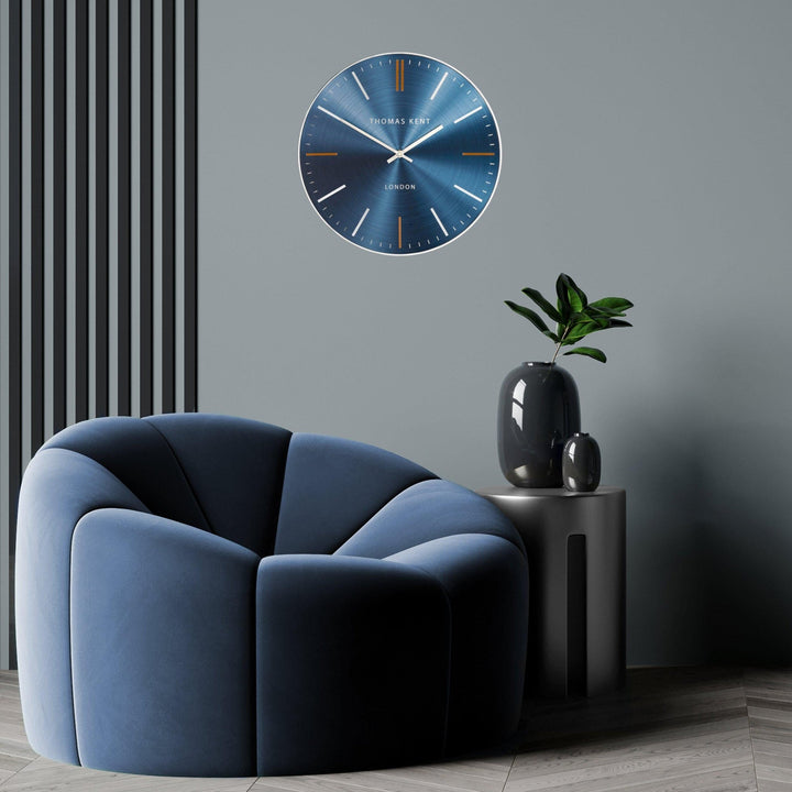 Thomas Kent Bistro Wall Clock - Sapphire 35cm1 - Duck Barn Interiors