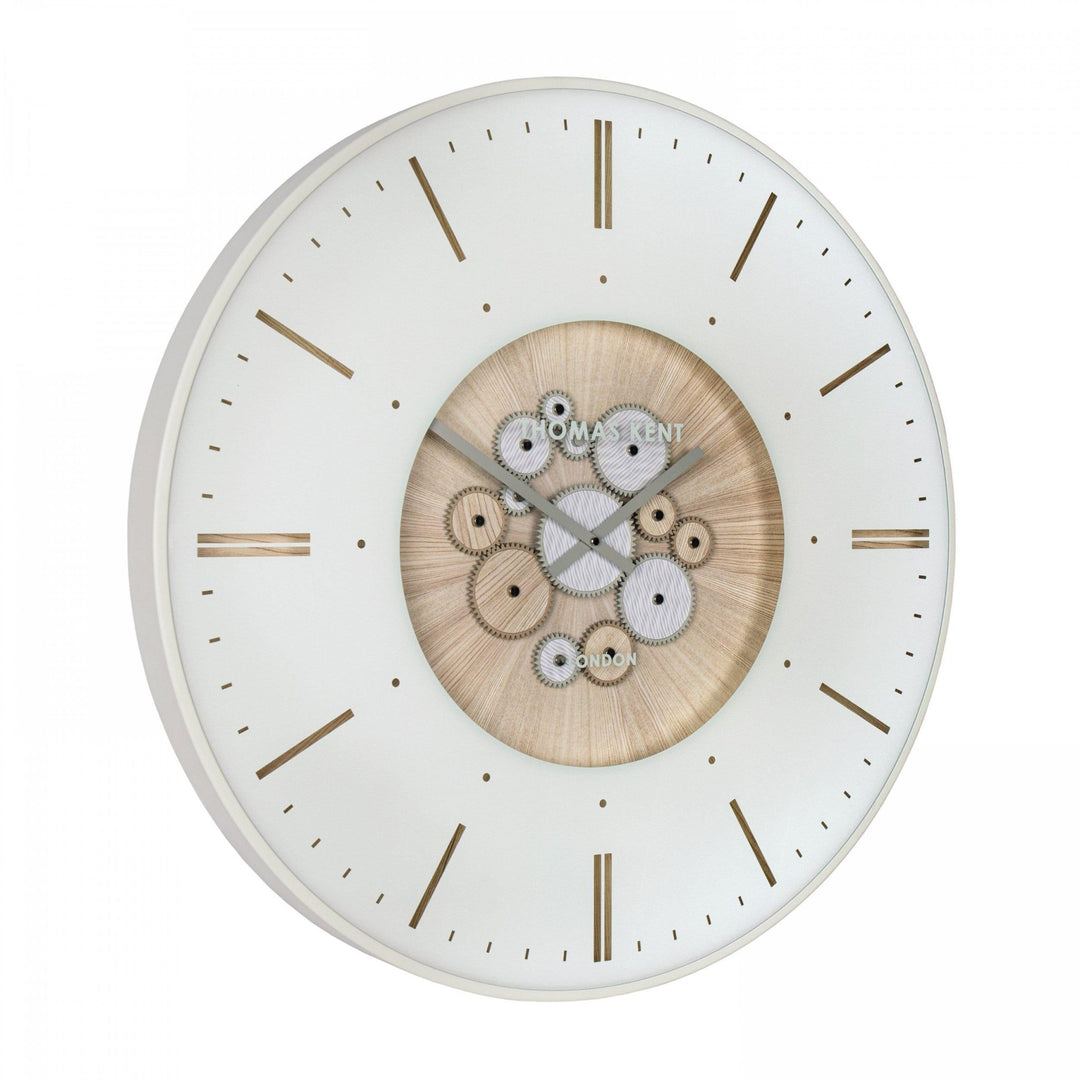 Thomas Kent Clocksmith Grand Cog Wall Clock - Ivory (74cm/30")2 - Duck Barn Interiors