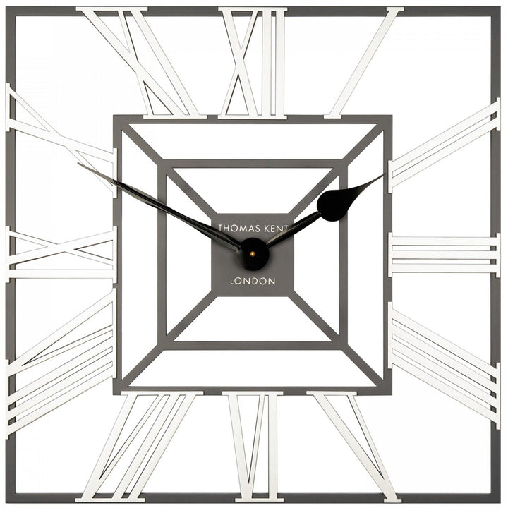 Thomas Kent Evening Star Square Wall Clock Graphite (60cm/24") - Duck Barn Interiors
