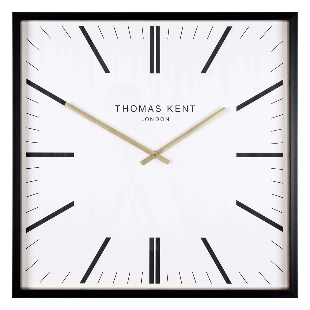 Thomas Kent Garrick Grand White Square Wall Clock (61cm/24") - Duck Barn Interiors