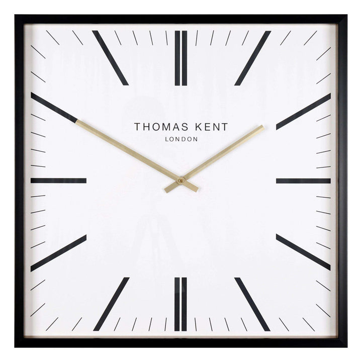 Thomas Kent Garrick Grand White Square Wall Clock (61cm/24")2 - Duck Barn Interiors