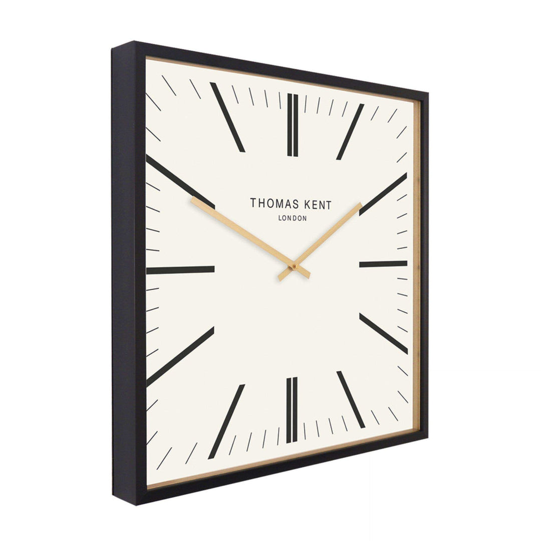 Thomas Kent Garrick Grand White Square Wall Clock (61cm/24")3 - Duck Barn Interiors