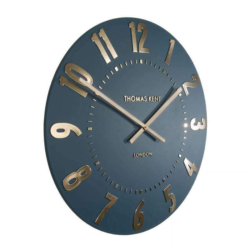 Thomas Kent Mulberry Wall Clock - Midnight Blue (30cm/12")3 - Duck Barn Interiors