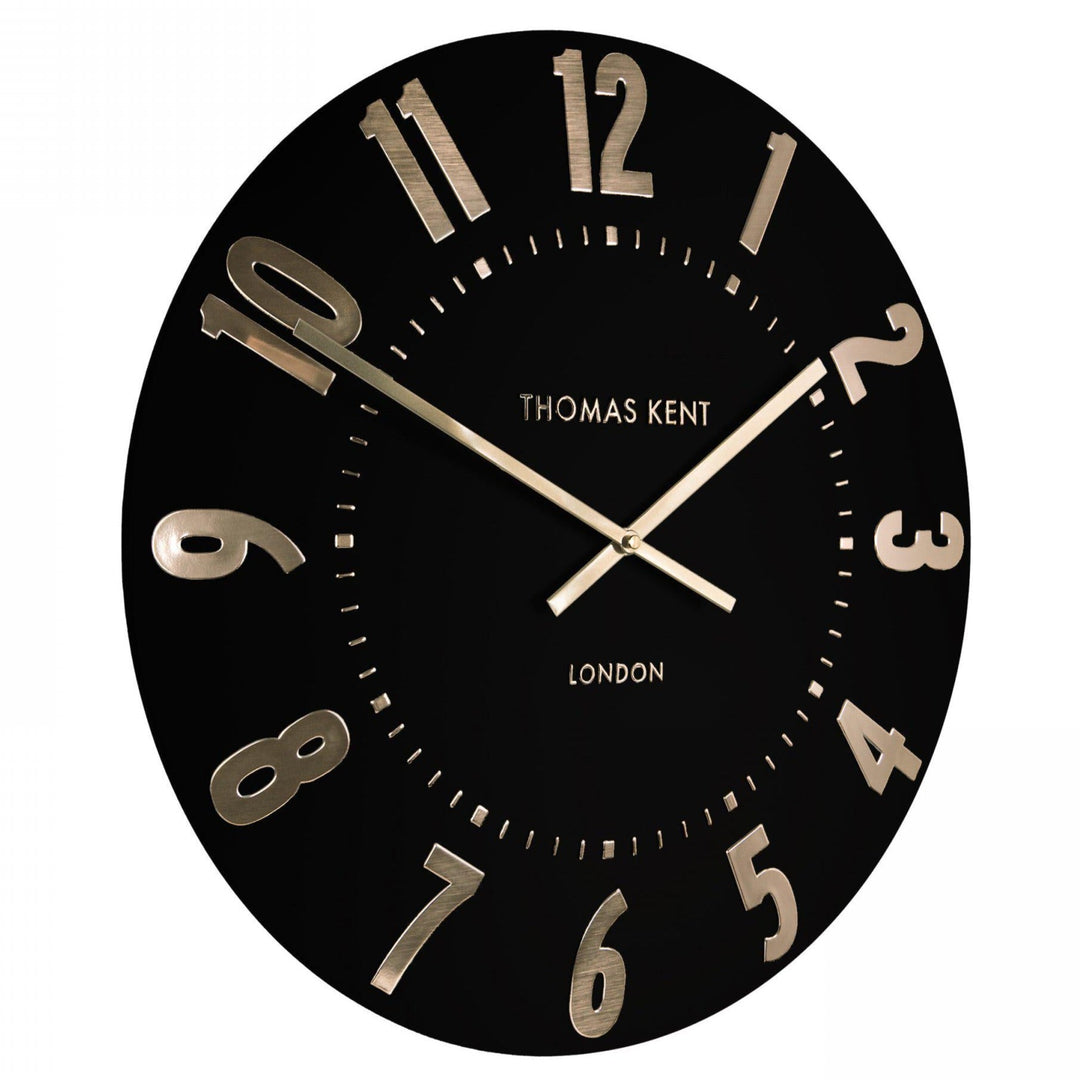 Thomas Kent Mulberry Wall Clock - Noir (30cm/12")2 - Duck Barn Interiors