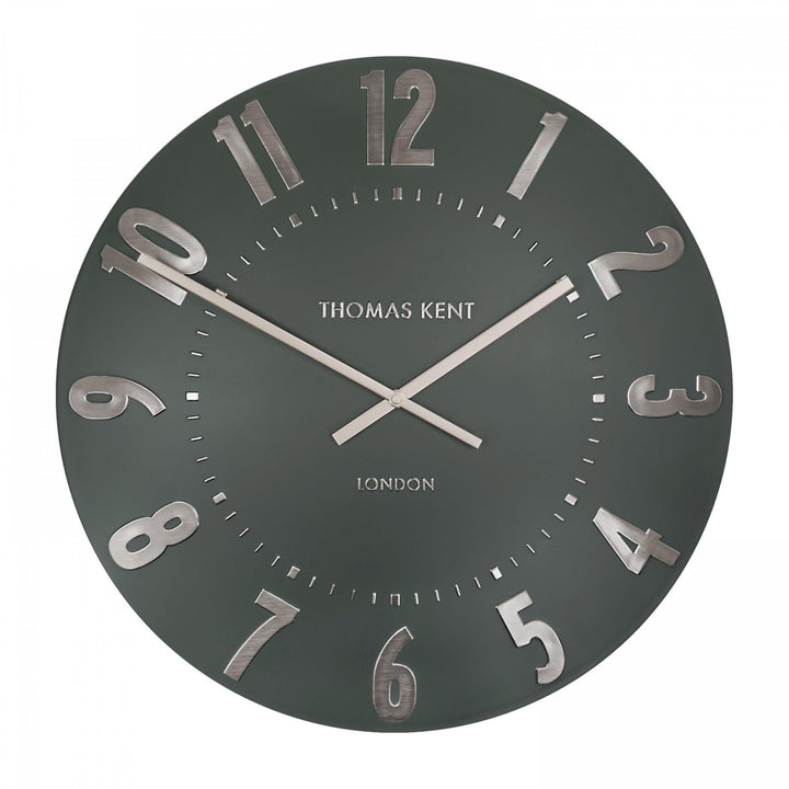 Thomas Kent Mulberry Wall Clock - Olive Green (30cm/12")1 - Duck Barn Interiors