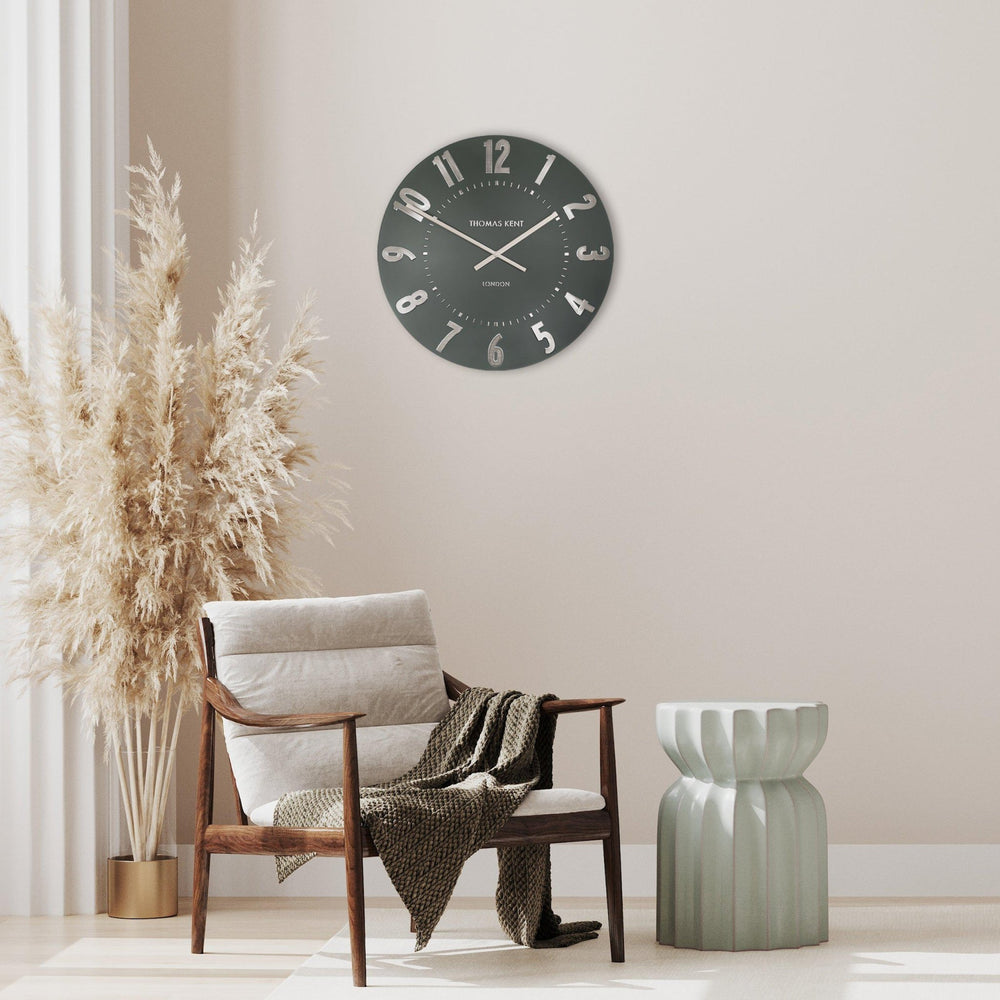 Thomas Kent Mulberry Wall Clock - Olive Green (50cm/20")2 - Duck Barn Interiors