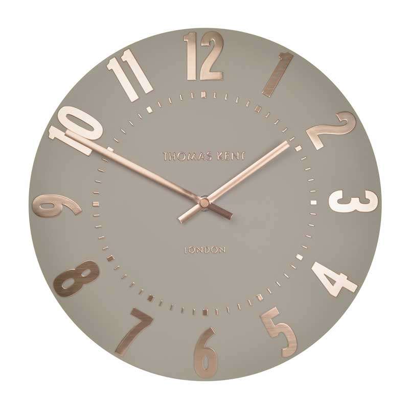 Thomas Kent Mulberry Wall Clock - Rose Gold (50cm/20") - Duck Barn Interiors