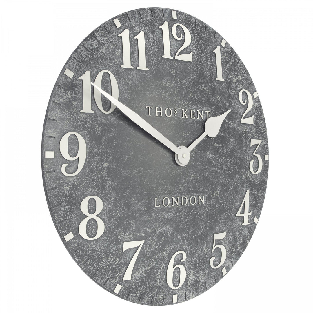 Thomas Kent Outdoor Arabic Wall Clock (50cm/20") - Cement Grey3 - Duck Barn Interiors