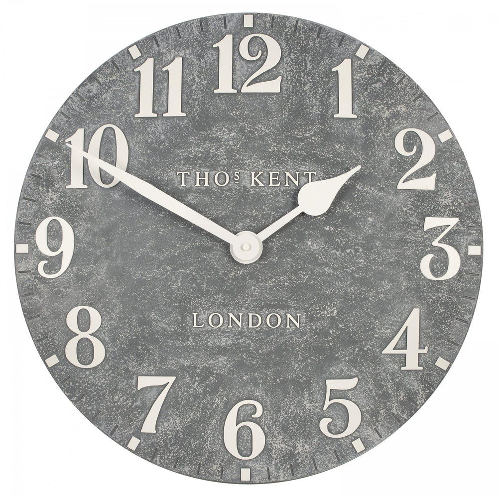 Thomas Kent Outdoor Arabic Wall Clock (50cm/20") - Cement Grey - Duck Barn Interiors