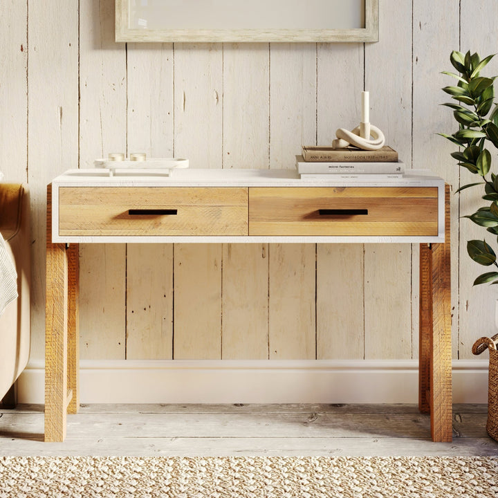 Trinity Reclaimed Wood Console Table Open1 - Duck Barn Interiors