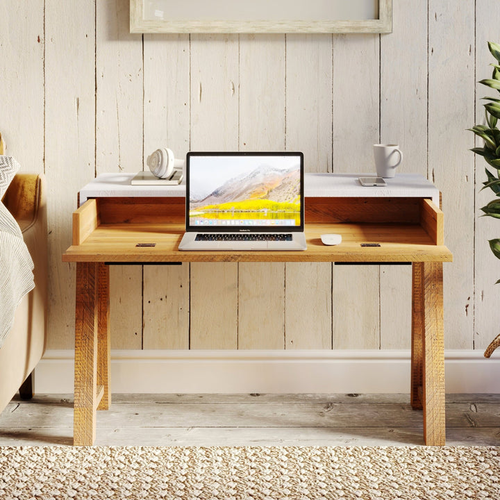 Trinity Reclaimed Wood Home Office Desk / Dressing Table1 - Duck Barn Interiors