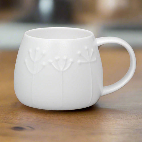 Tulip White Bone China Mug - Sprig