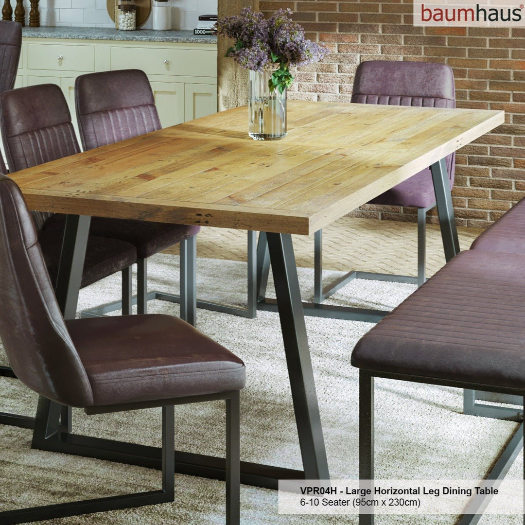 Urban Elegance - Reclaimed Wooden Dining Table - Seats 6 - 10 people2 - Duck Barn Interiors