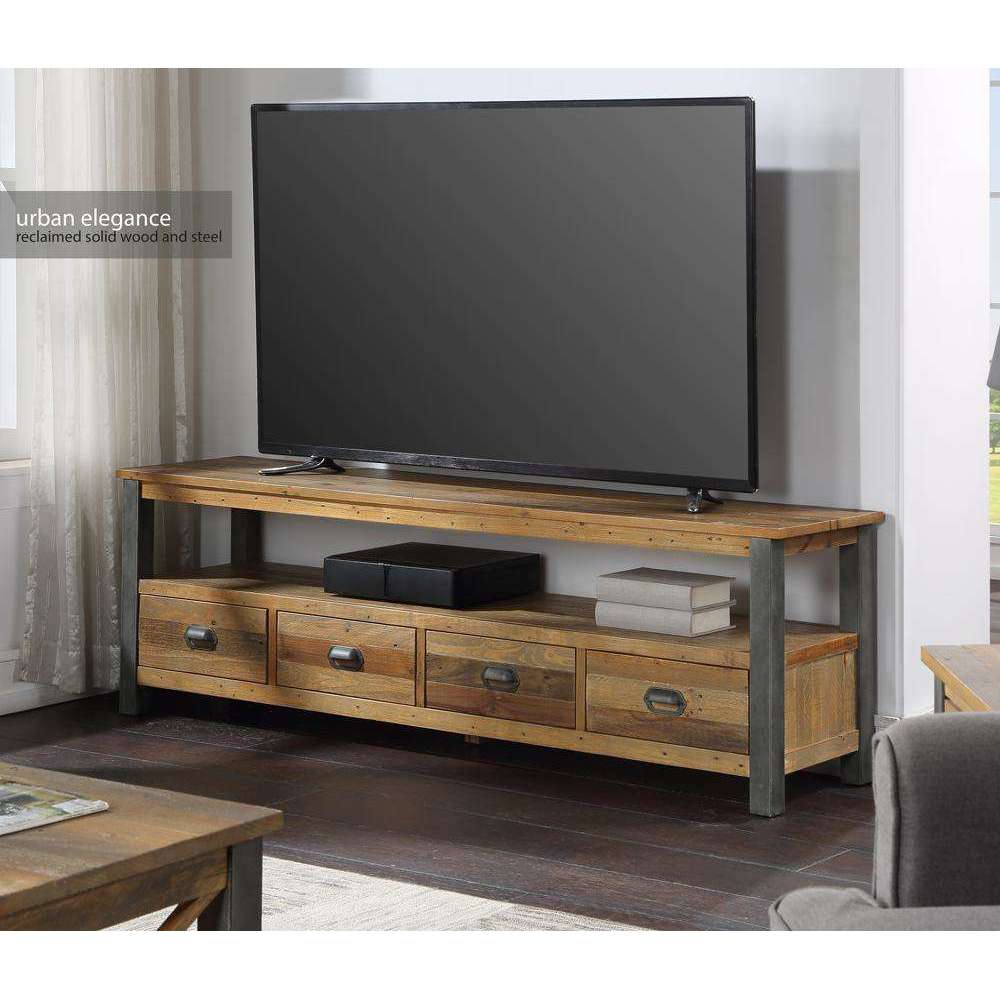 Urban Elegance - Reclaimed Extra Large Widescreen TV Unit4 - Duck Barn Interiors